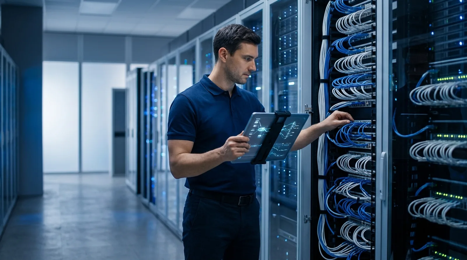 My Digital Cloud technician monitoring server infrastructure